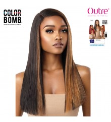 Outre Synthetic Color Bomb Swiss Lace Front Wig - VERONA