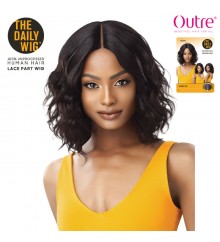 Outre Unprocessed Human Hair Lace Part Daily Wig - CURLY 16