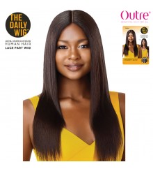 Outre Unprocessed Human Hair Lace Part Daily Wig - STRAIGHT V CUT 22