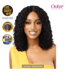 Outre The Daily Wig 100% Unprocessed Human Hair Lace Part Wig - HH Wet n Wavy NATURAL CURLY 14