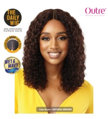 Outre The Daily Wig 100% Unprocessed Human Hair Lace Part Wig - HH Wet N Wavy NATURAL DEEP 16