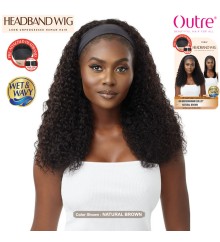 OUTRE 100% Unprocessed Human Hair Headband Wet & Wavy Wig - BOHEMIAN CURL 20