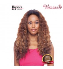 Vanessa Honey-4 Brazilian Human Hair Blend Lace Front Wig - T4HB HELENA