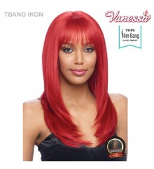 Vanessa Synthetic Hair Tops Slim Bang Swissilk Lace Front Wig - TBANG IKON