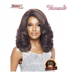 Vanessa Honey-C Brazilian Human Hair Blend Lace Front Wig - TCHB ABA