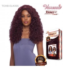 Vanessa Honey-C Brazilian Human Hair Blend C-Side Part Lace Front Wig - TCHB ELKISS