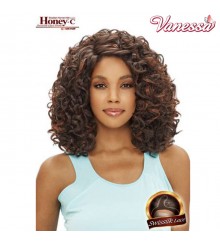 Vanessa Honey-C Brazilian Human Hair Blend Lace Front Wig - TCHB FESNOS