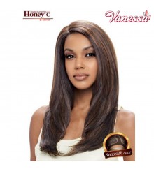 Vanessa Honey-C Brazilian Human Hair Blend Lace Front Wig - TCHB OJEX