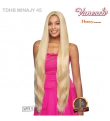 Vanessa Honey Brazilian Human Hair Blend Lace Front Wig - TDHB MINAJY 45