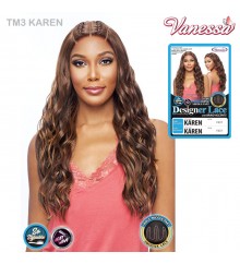 Vanessa Synthetic Tops Triple Middle Part Swissilk Designer Lace Front Wig - TM3 KAREN