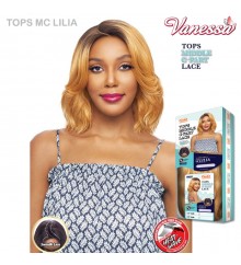 Vanessa Synthetic Top Middle C-Part Swissilk Lace Front Wig - TOPS MC LILIA