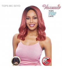 Vanessa Synthetic Hair Top Middle C-Side Swissilk Lace Front Part Wig - TOPS MC SEYO