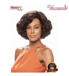 Vanessa Honey-C Human Hair Blend Lace Front Wig - TRCHB TETIA