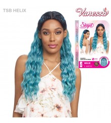 Vanessa Synthetic Slayd Deep Hand Tied Middle Part Lace Wig - TSB HELIX