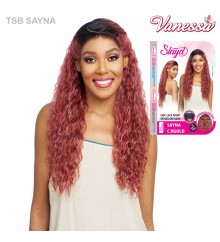 Vanessa Synthetic Slayd Deep Hand Tied Middle Part Lace Wig - TSB SAYNA