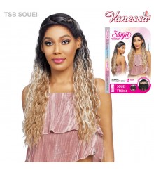 Vanessa Synthetic Slayd Deep Hand Tied Middle Part Lace Wig - TSB SOUEI